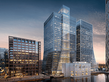 <p>One and Five Bank Street certified <strong>BREEAM OUTSTANDING at design stage</strong></p>
